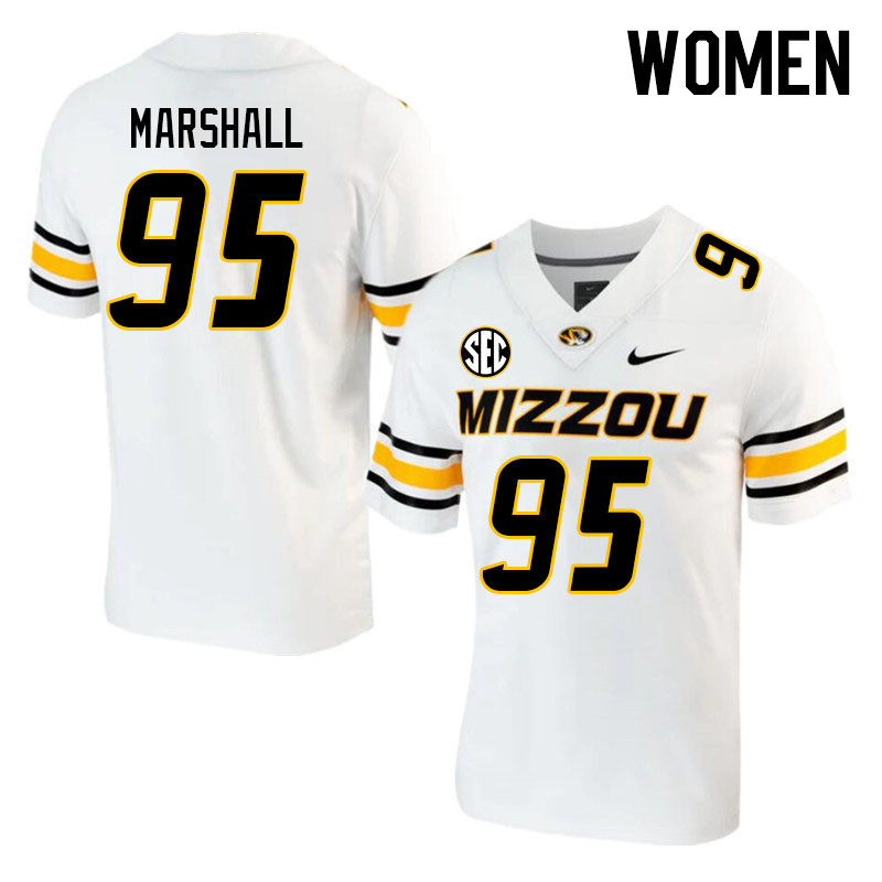 Women #95 Jalen Marshall Missouri Tigers College 2023 Football Stitched Jerseys Sale-White